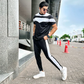 Black & White V-panel Dry Fit Summer Tracksuit