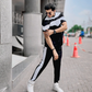 Black & White V-panel Dry Fit Summer Tracksuit