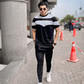 Black & White V-panel Dry Fit Summer Tracksuit