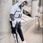 Stylish Cargo Front Double Pocket Winter Tracksuit (White) (Hoodie + Trouser)