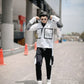 Stylish Cargo Front Double Pocket Winter Tracksuit (White) (Hoodie + Trouser)