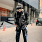 Stylish Cargo Front Double Pocket Winter Tracksuit (BLACK) (Hoodie+Trouser)