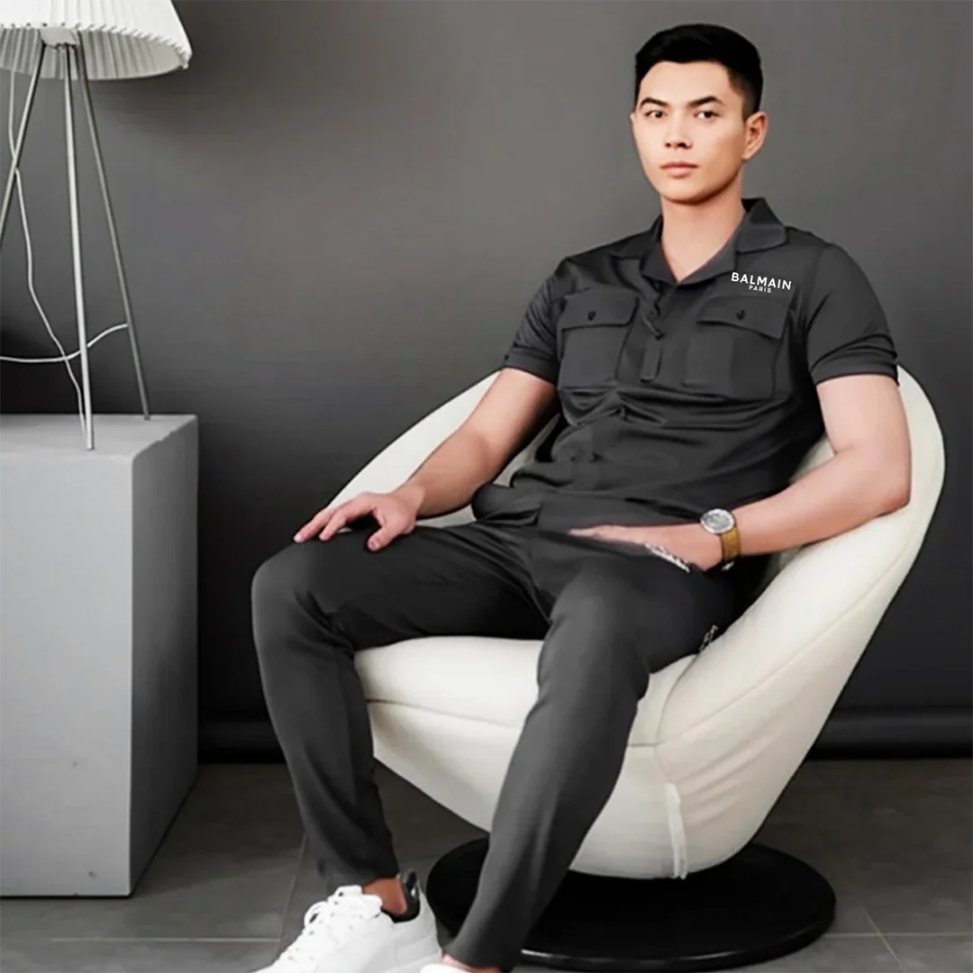 Men's Balmain Track Suits With Front Two Pockets Style