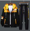APF Yellow & Black Stylish Winter Tracksuit (2 PCS Hoodie+Trouser)