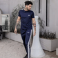 Navy Blue Tri Line Tracksuit